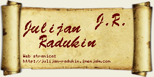 Julijan Radukin vizit kartica